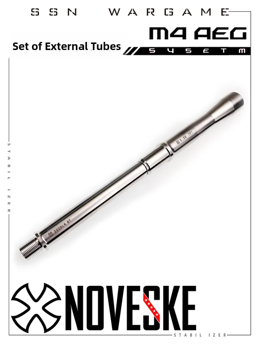 Noveske N4 Metal  Outer Tube Precision Magnesium Splicing Decorative Sve Extension Tube for Static Model Toys