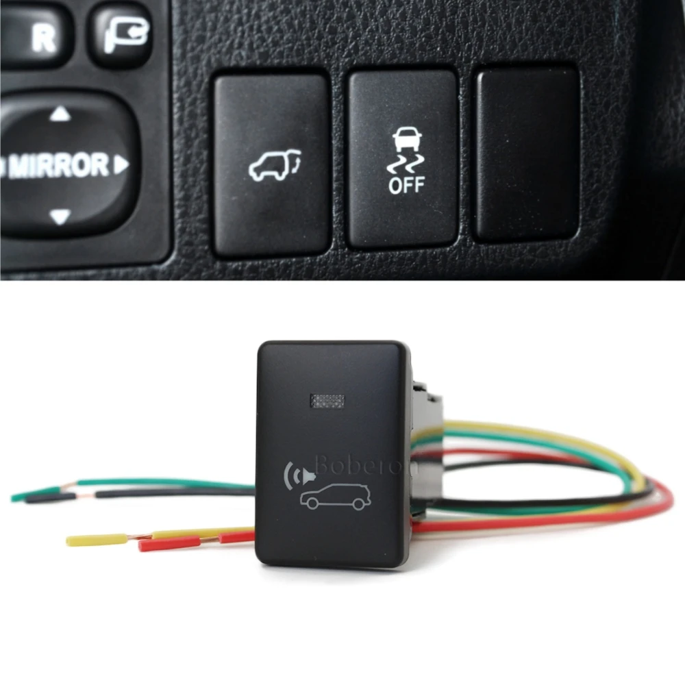 

Car Orange LED Light Speaker Horn Volume Push Button Switch with Wire for Toyota PRADO Accessories