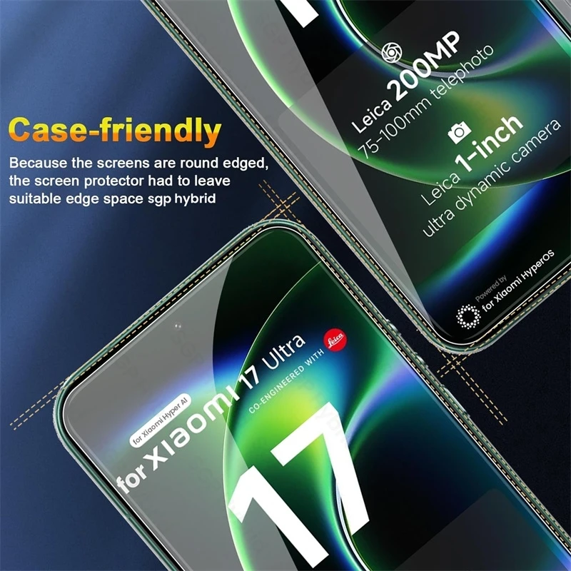 3-Pack Ultra-Resilient Screen Protector Set with Protective Glass Case