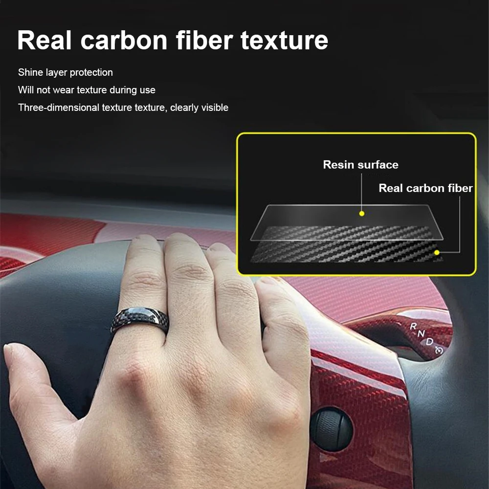 Smart Ring Key for Tesla Carbon Fiber Car Smart Finger Key Ring Accessory  Fit for Tesla Model 3 / X/S/Y All Year Smart Wearable Device Smart Ring  with