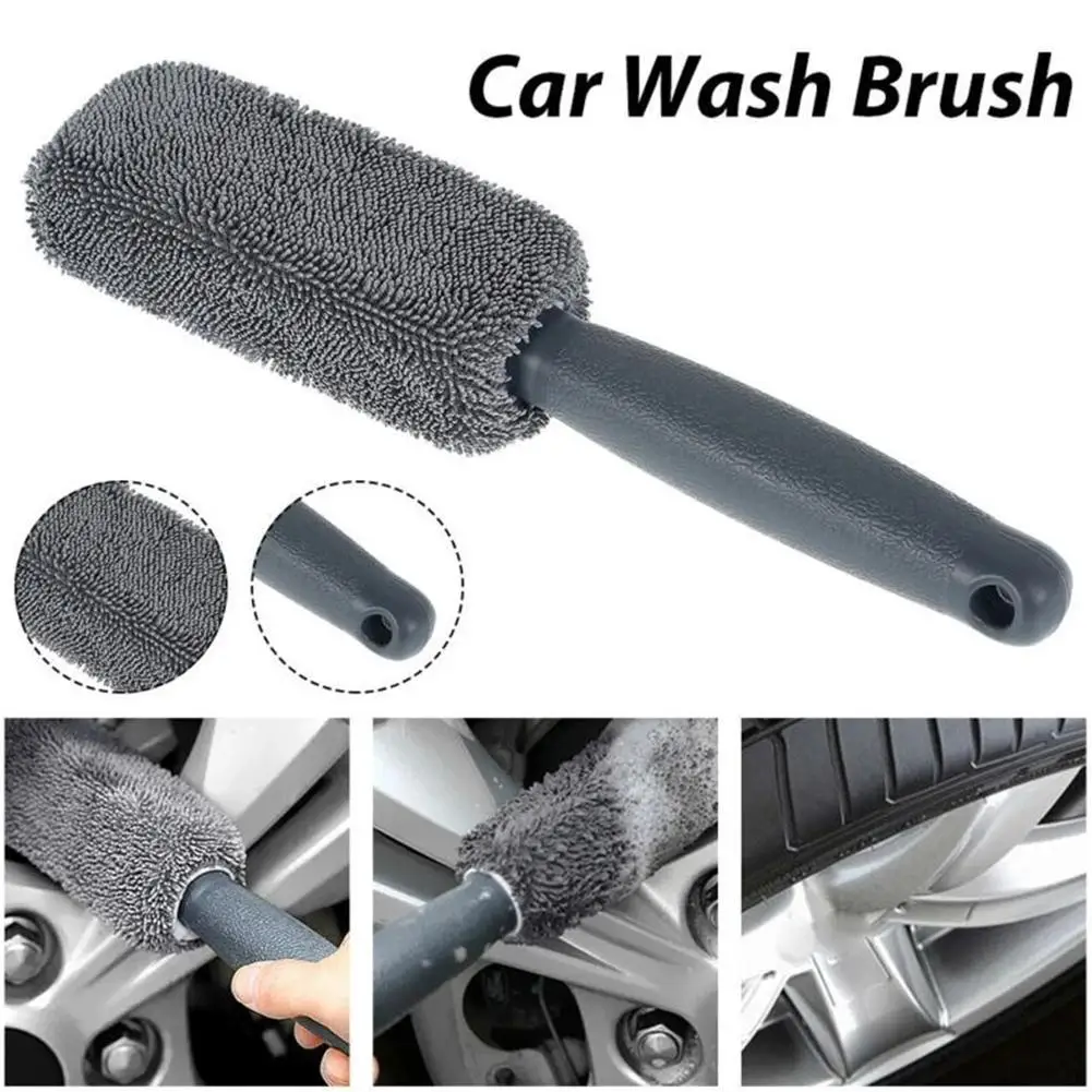 

1PCS Car Cleaning Brush Microfiber Wheel Rim Brush Car Wash Detailing For Car Trunk Motorcycle Auto Detailing Portable Brus Y1Q0