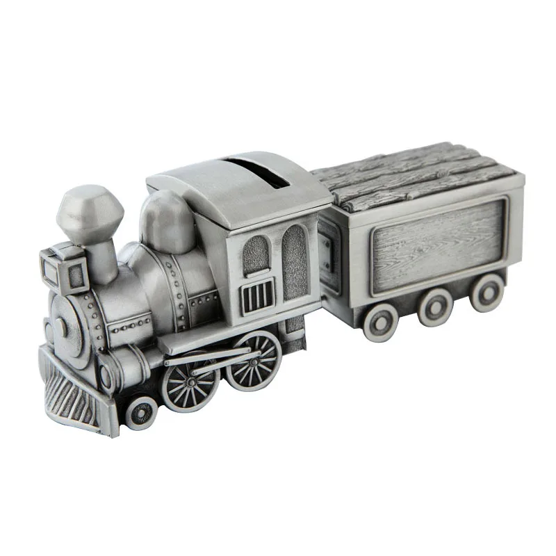 Creative Metal Train Coin Organizer Money Savings Bank Cute Piggy Banks For Kids Money Safe box PB018 6