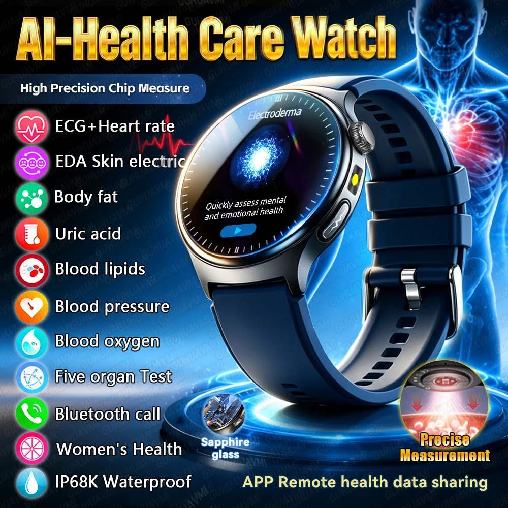 Nouvelle Montre Connectée IA Santé 2026 Hommes Femmes – Analyse Corporelle Précise Cinq Organes, Acide Urique, Pression Artérielle, Appel Bluetooth, Étanchéité IP68K 1 Nouvelle Montre Connectée IA Santé 2026 Hommes Femmes – Analyse Corporelle Précise Cinq Organes, Acide Urique, Pression Artérielle, Appel Bluetooth, Étanchéité IP68K 1