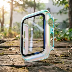Premium HD Glass Screen Protector for Apple Watch - Ultra Clear, Durable, Scratch - Resistant Cover (Gradient Rainbow)