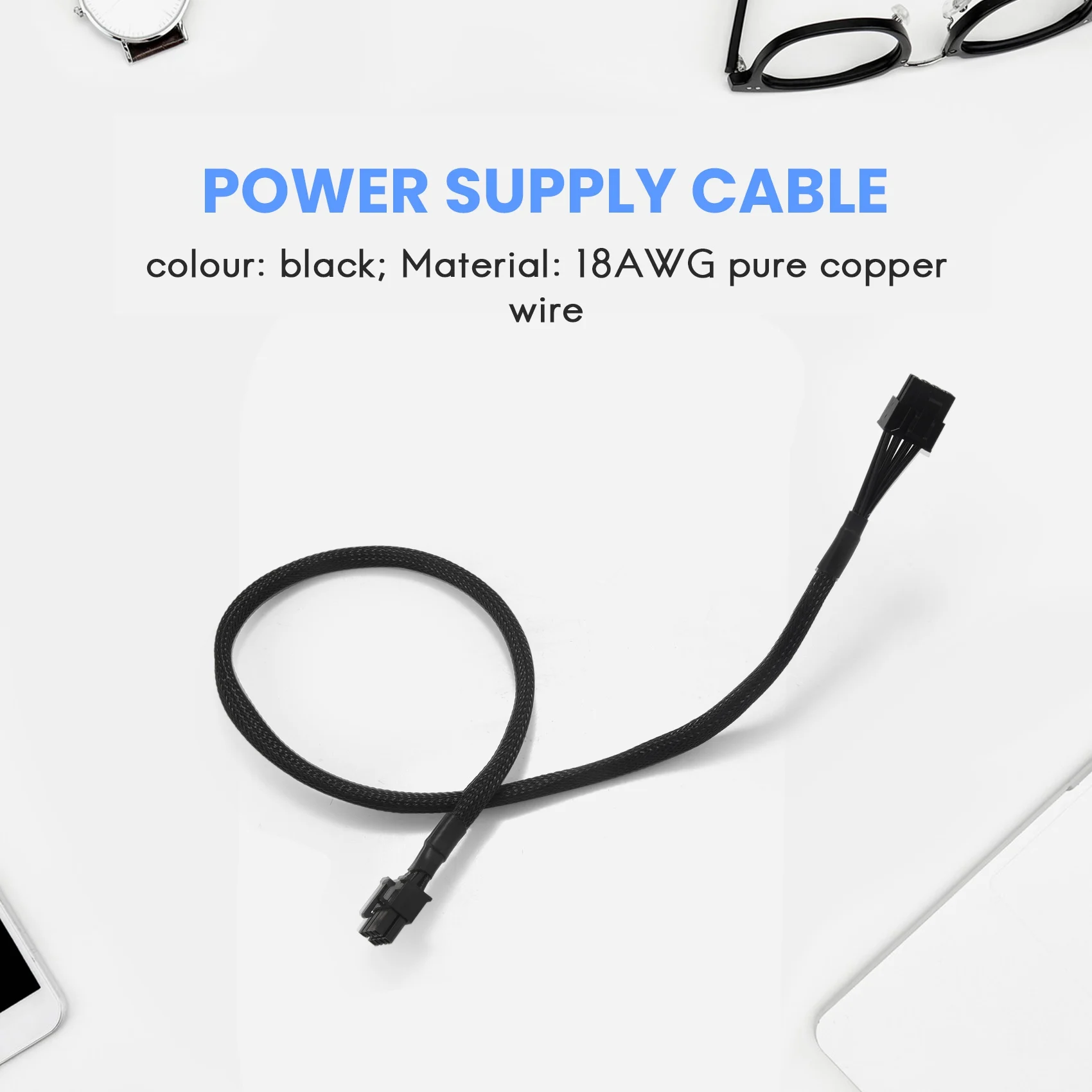 8 PIN TO 8 Pin (6+2) PCIE VGA Supply Cable Flex for EVGA Supernova 650 750 850 1000 1600 2000 G2 G3 P2 T2 GS&mdash;AA56