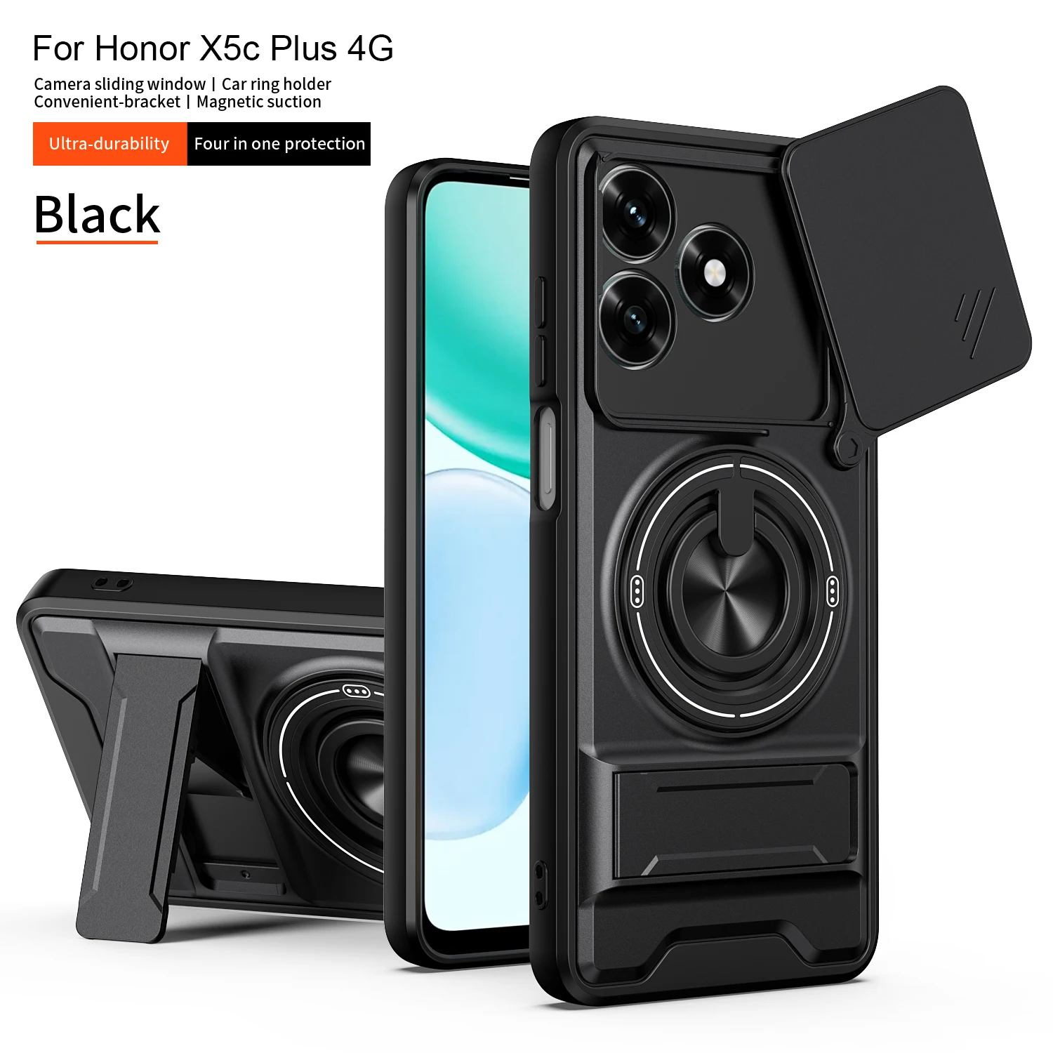 Military Armor Magnetic Phone Case with Camera Protection