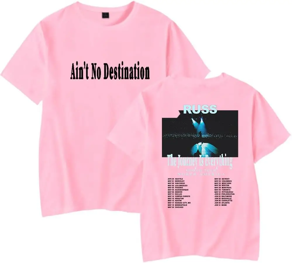 Модный повседневный топ с коротким рукавом Russ Rapper ainnot футболка Destination Merch Crewneck унисекс