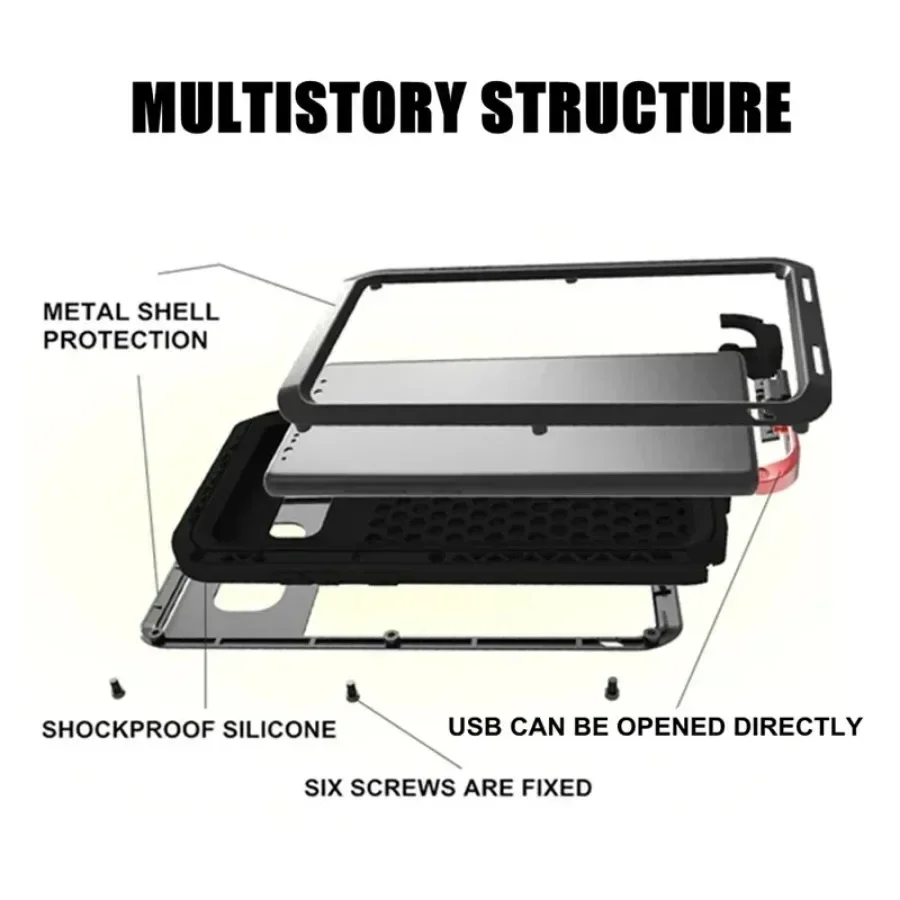Luxury Armor Metal Heavy Duty Shockproof Protection Case