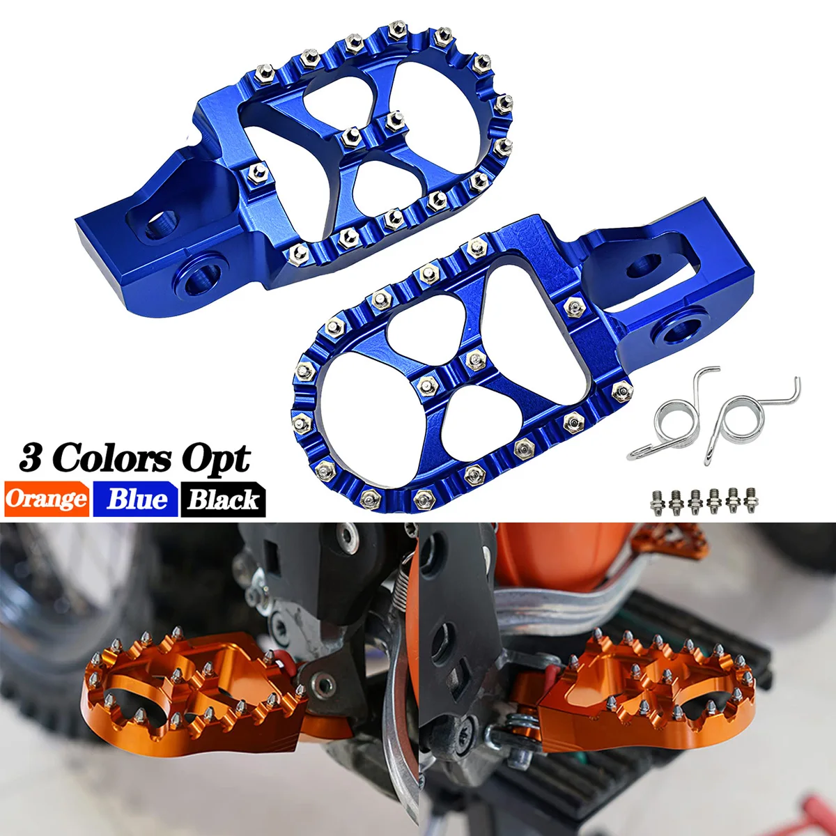 

CNC Foot Peg Footrest Footpeg Pedals For Husqvarna TE FE TX FX TC FC 125 200 250 300 350 400 450 500 EXC EXCF SX XC 2017-2023