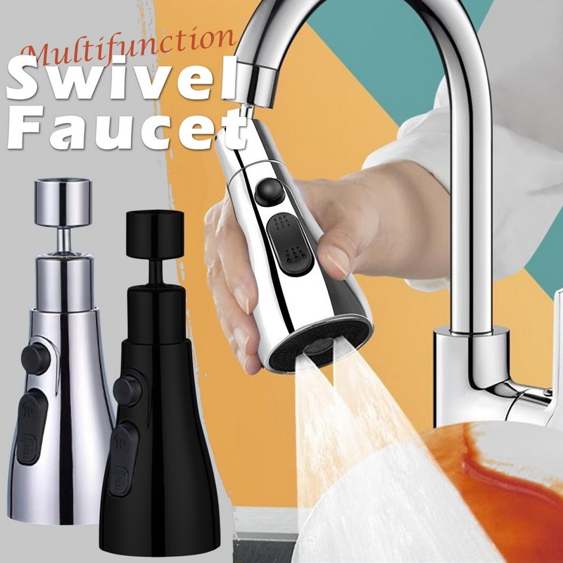 Universal 360Â° Rotate Kitchen Faucet Extender Aerator Plastic Splash Filter Kitchen Washbasin Faucet Bubbler Nozzle Aerator
