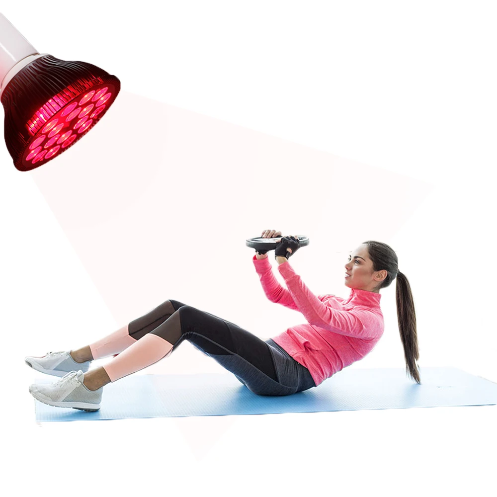 ADVASUN 54W LED Red Light Therapy Lamp Anti-aging TL054 Bulb 660nm Red Light Near Infrared 850nm, Red Light Grow LED