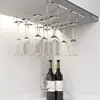 27/35cm Stainless Steel Wine Rack Glass Holder Hanging Bar Hanger Shelf Hanging Rack Under Cabinet Stemware Organizer 3