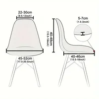 1PC Polar Fleece Shell Chair Cover Solid Color Jacquard Dining Chair Slipcover Stretch Anti-dust Seat Cover for Living Room Home 2