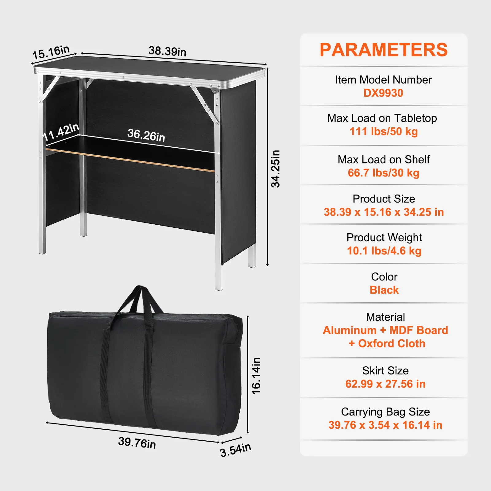 Portable Folding Aluminum Trade Show Table