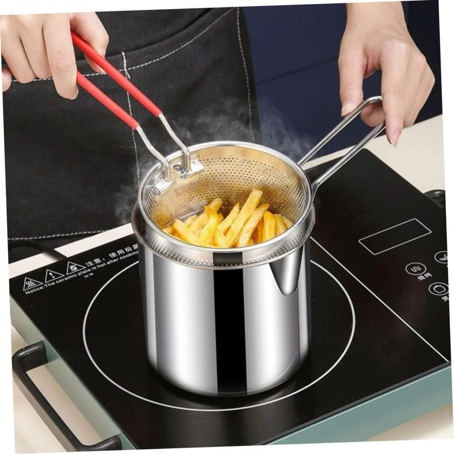 Perfect Stainless Steel Japanese Tempura Fryer Pot Set for Home and Restaurant Use-Ideal and versatile cookware for stove top