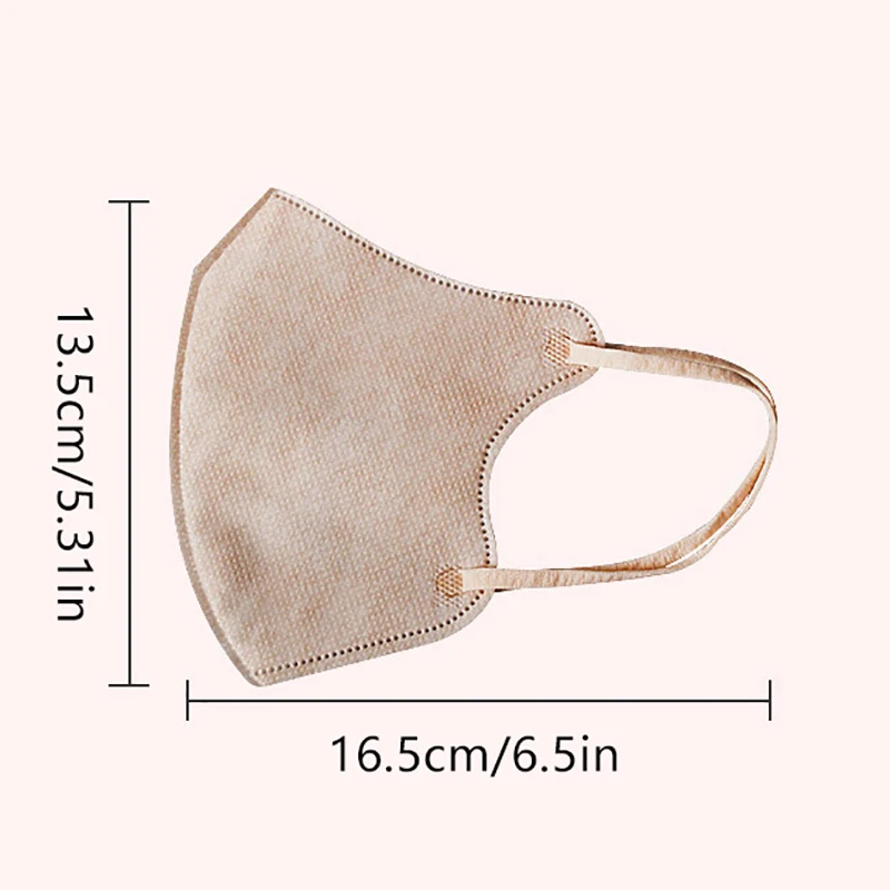 3D Disposable Protective Face Masks - Anti-Dust Cloth with Ear Loops in Black & White