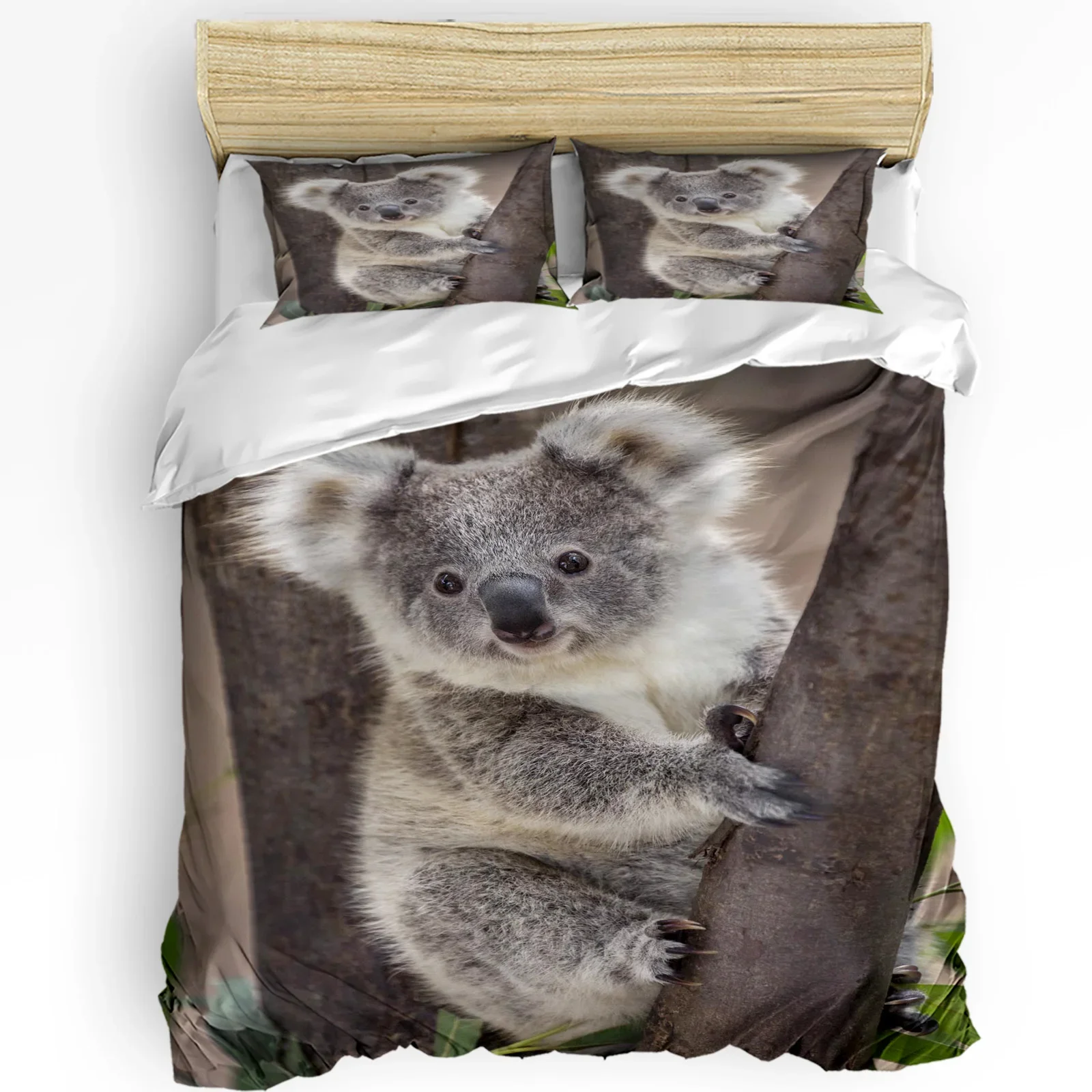 

Animal Koala Bear Tree Printed Comfort Duvet Cover Pillow Case Home Textile Quilt Cover Boy Kid Teen Girl 3pcs Bedding Set