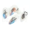 Heallor Graffiti Strips Nail Stickers for Women Nail Art Decorations Rose Gold Abstract Line Spring 3D Slider for Manicure Polis 6