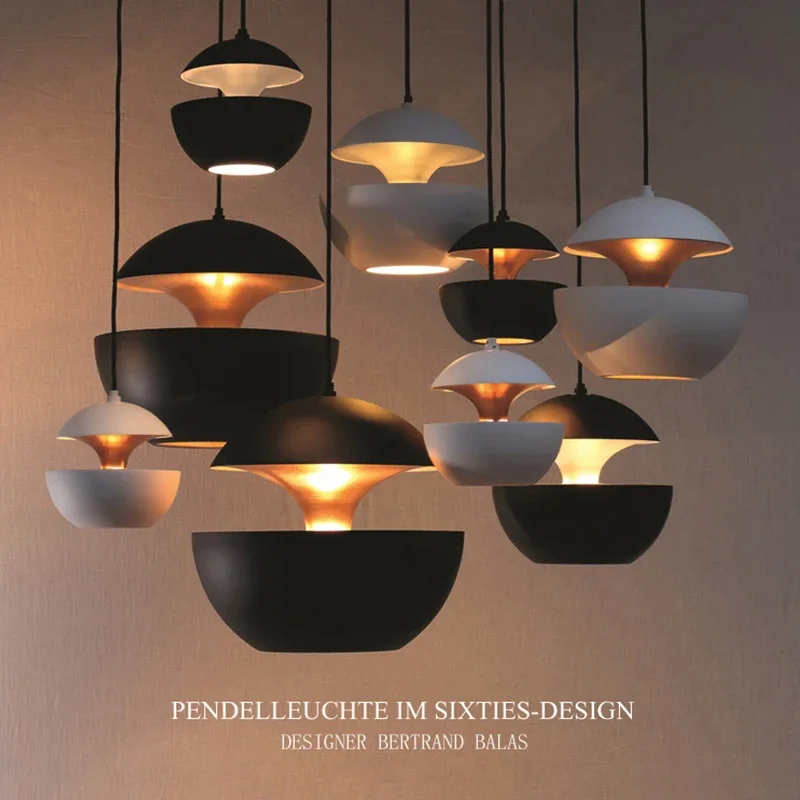 Postmodern Designer Chandeliers Light Black White Home Decor Hanging Pendant Lights Dining Room Bar Restaurant Lustre Suspension