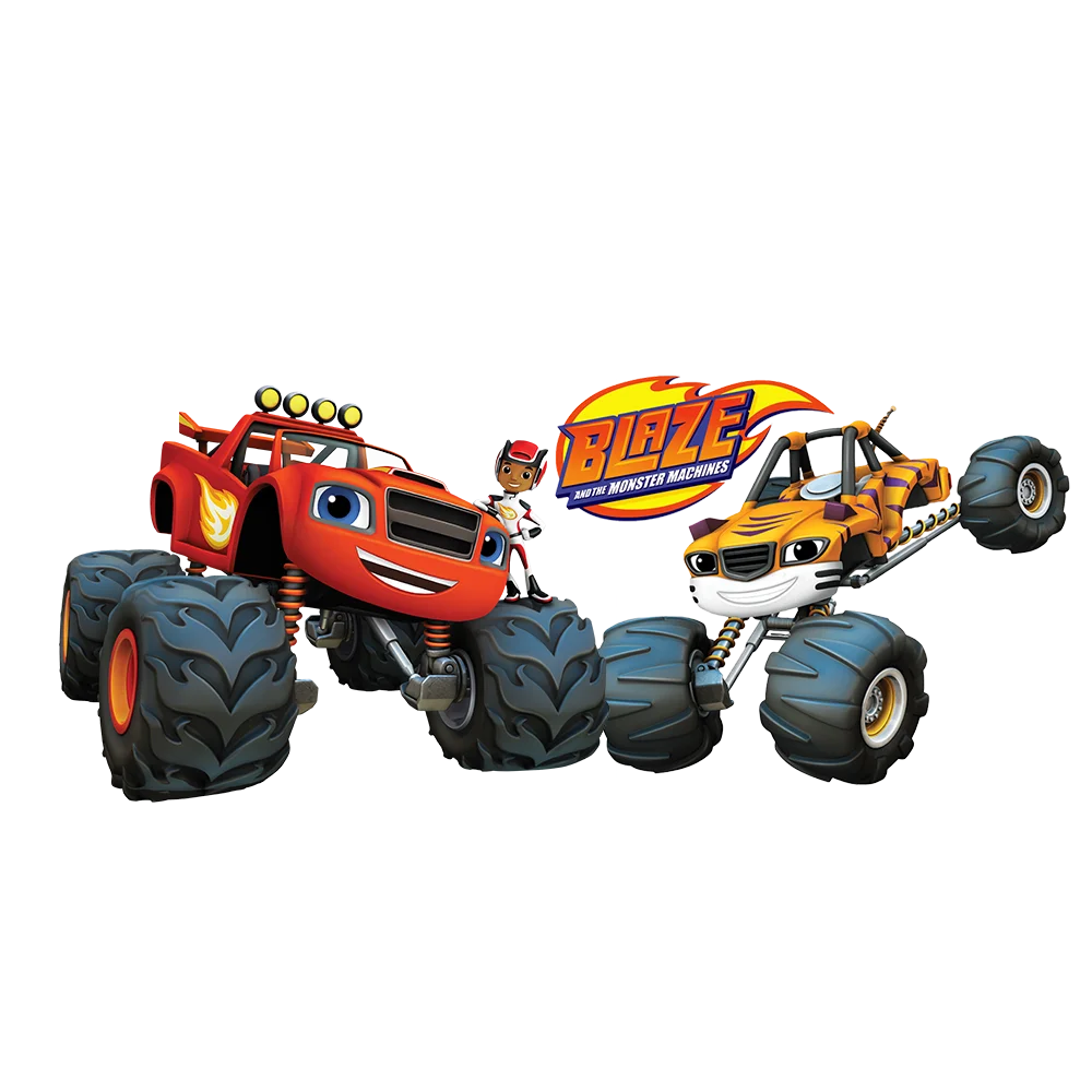 Blaze and The Monster Machines Heat Transfer Stickers Patches for Clothing T-Shirt Sweatshirt Iron on Patches Clothes Decor