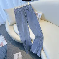 Plus Size Spring Autumn Women's Jeans Pants Hip 114-160 High Waist Casual Loose Flare Jeans Black Blue 5XL 6XL 7XL 8XL 9XL - Image 3