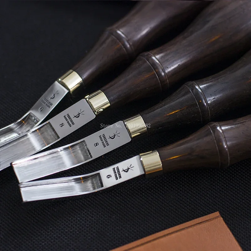 4mm/6mm/8mm/10mm Leather Thinning Spatula Wooden Wide Shovel DIY Handwork Leather Craft Backpack Strap Belt Edge Thinning Tool