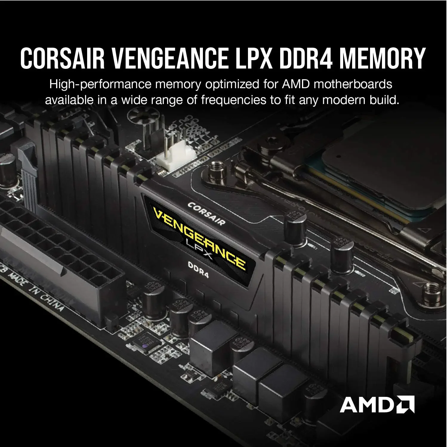 CORSAIR Vengeance RAM 메모리 LPX 메모리 RAM, DDR4 8GB, 16GB, DDR4 PC4, 3200Mhz, 3600MHz, 싱글 팩 PC 데스크탑 RAM 메모리 DIMM