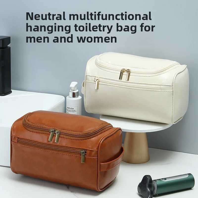 Portable Travel Women's Makeup Bag High Capacity Handheld Waterproof Wash Bag Cosmetic Pouch Durable Storage Organizer