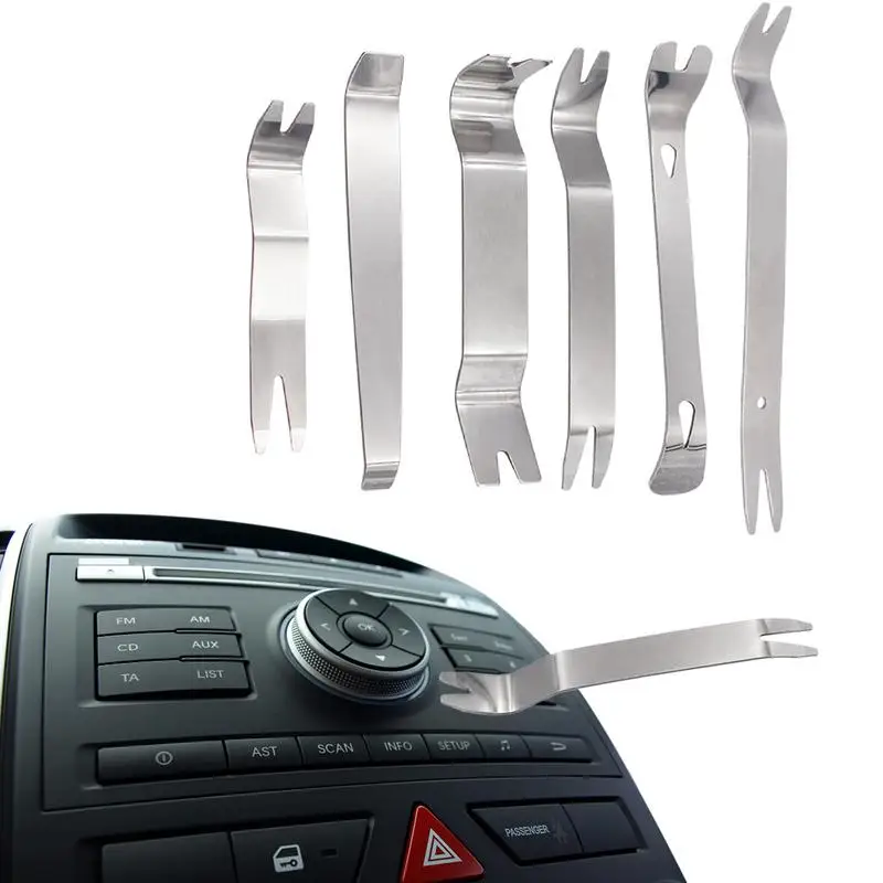 

Инструмент для разборки автомобильной отделки, набор инструментов для снятия аудио из нержавеющей стали, зажим для панели автомобильной внутренней двери, ремонтная отделка