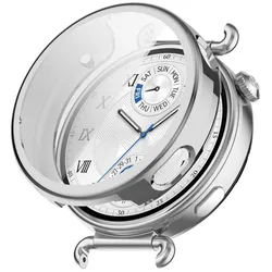 Durable Soft TPU Protective Smartwatch Cover - Full Coverage Shell for GT6 41mm (Silver)
