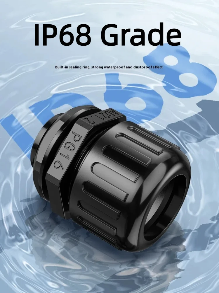 10 Pieces Plastic corrugated pipe fittings nylon hose waterproof fittings quick threading pipe fitting 90 degree elbow