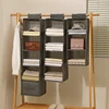 Multi-Layer Hanging Closet Organizer Hanging Bag/Shelf,Collapsible Wardrobe Sundries Organizer washable fabric 6