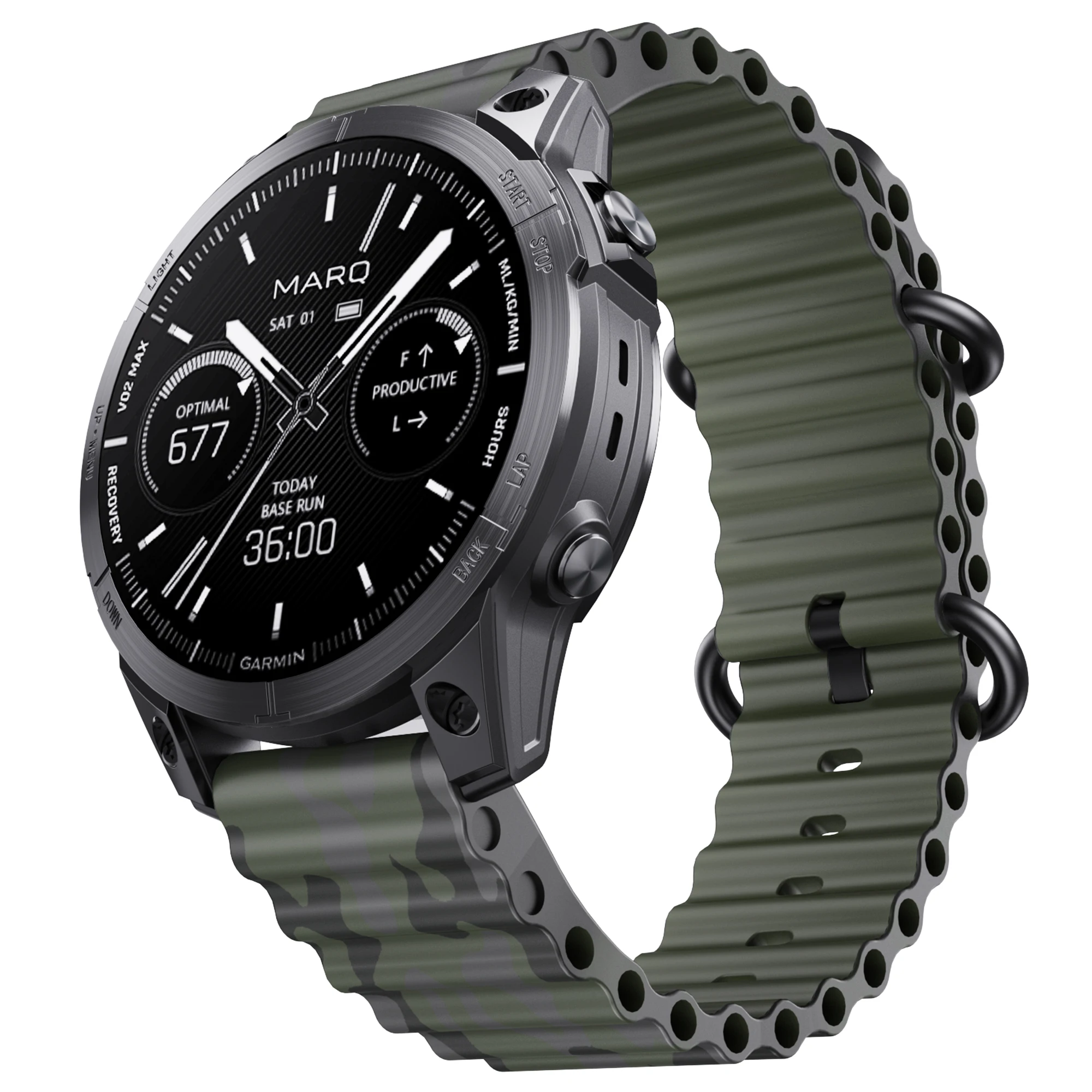 Camo Ocean Silicone Quick Release Wristband Strap