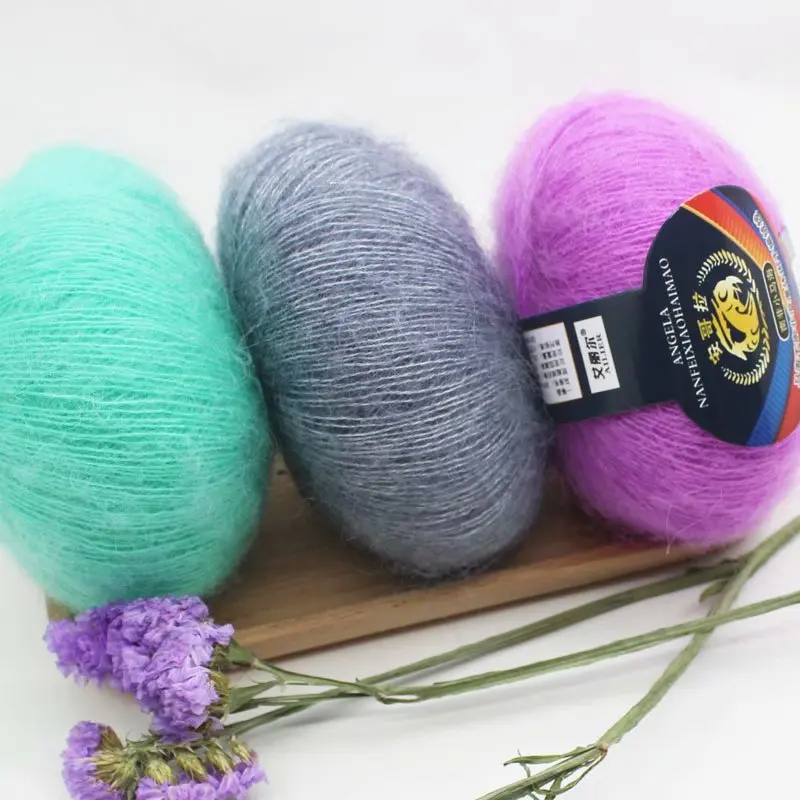 50G Angora Fine Mohair Hand Woven Medium and Fine Wool Line South Africa Pony Sea Imported Wool Special Offer 2