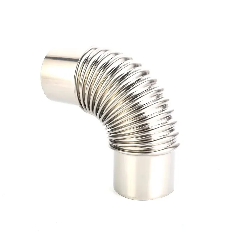 Chimney Liner Bend 60/70/80mm Stainless Steel 90 Degree Elbow Chimney Liner Bend 90&deg; Multi Flue Stove Pipe For Outdoor Camping Wood Stoves Chimney