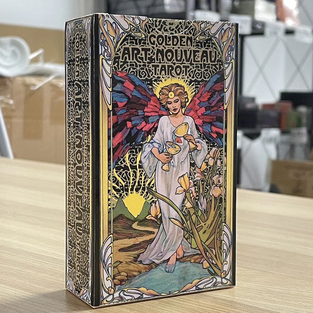 

Golden Art 12x7cm Spanish French Italian Portuguese Tarot Deck for Beginners with Guide Book Fortune Telling