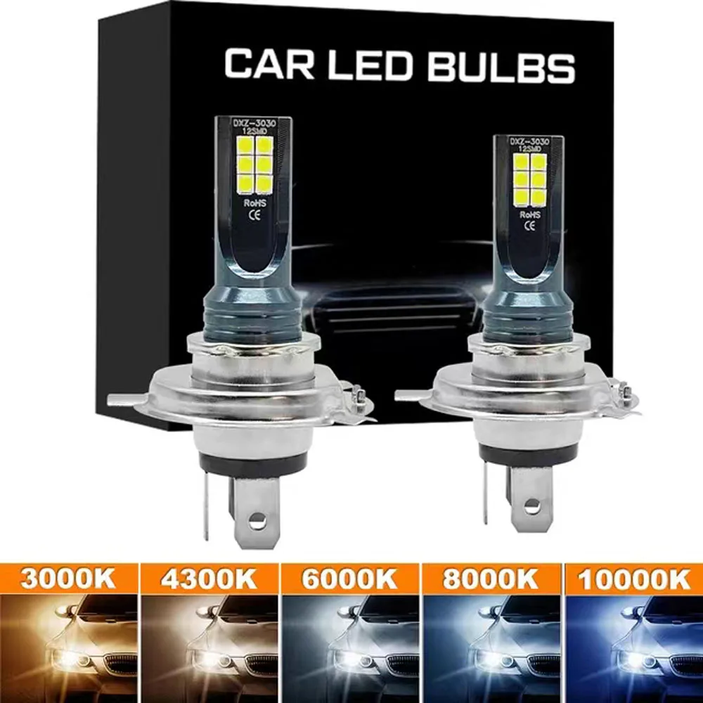 Ampoules antibrouillard LED pour voiture, lampe de sauna, conduite automatique, feux de circulation, 12000LM, 80W, 12V, H4, H7, H11, H8, H9, H10, H1, H3, 9005, 9006, 2 pièces