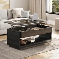 Coffee Table, Lift Top Coffee Table with Hidden Compartment and Open Storage Shelf, Central Table for Living Room 1