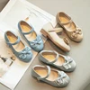 Girls Leather Formal Shoes with Sweet Bow Kids Princess Shoes for Party Wedding 2024 New Girls' Performance Dance Shoes Low Heel 1
