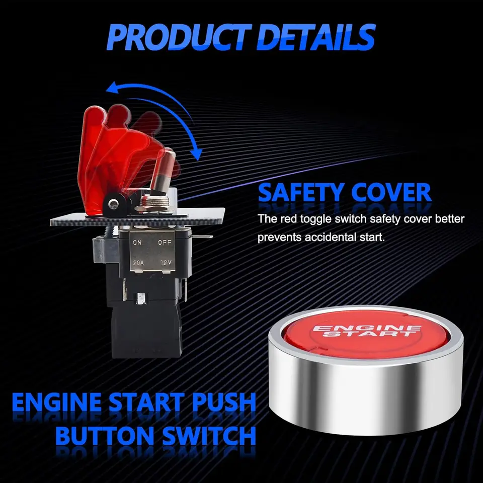 Pulsante Di Accensione Pannello Accensione Motore 12V Pulsante Attiva