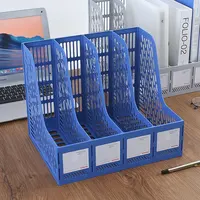1 pcs, thickened, quadruple file bar, desktop file shelving, storage box, pen holder frame, file box, office supplies 6