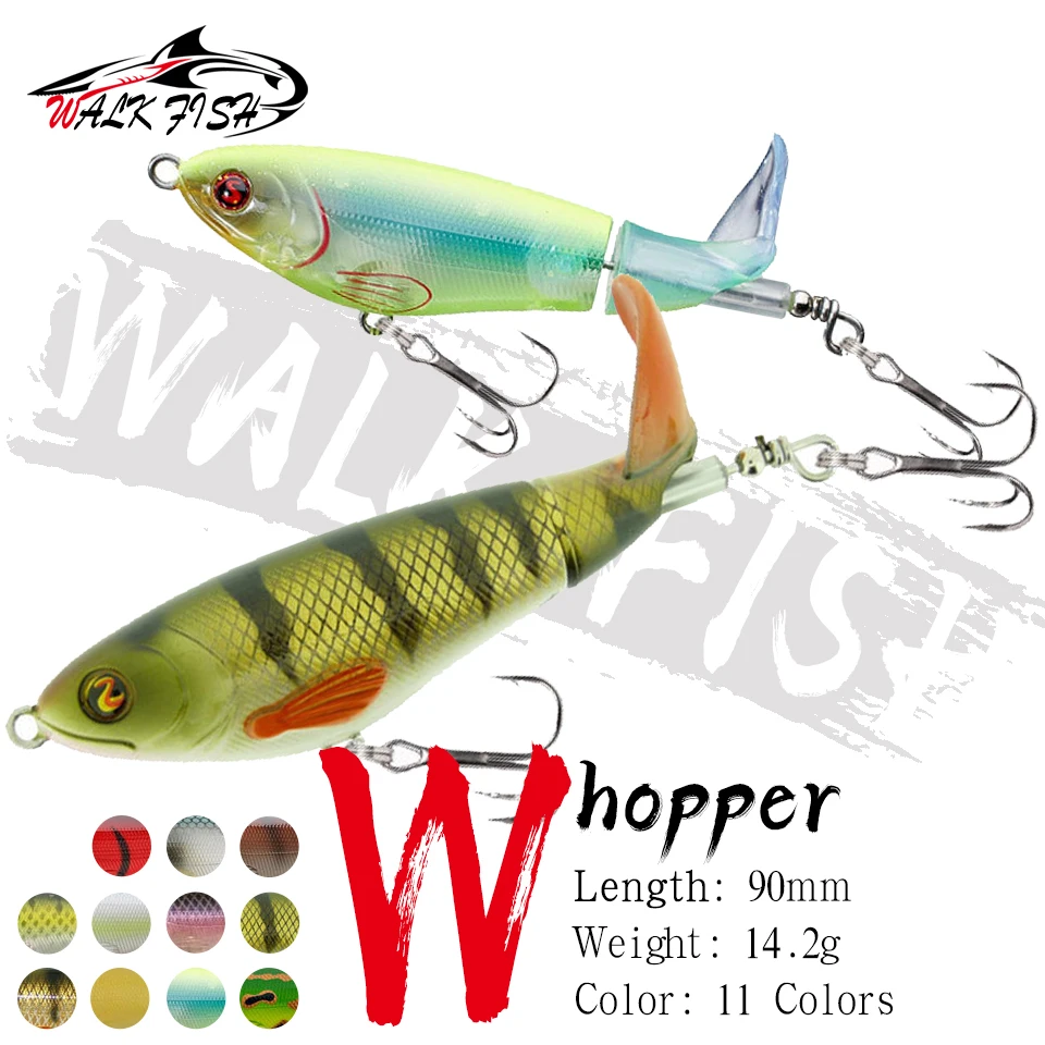

WALK FISH 90 мм/14,2 г, Whopper Plopper Topwater Prop, приманка, воблер, искусственная рыбалка, приманка для ловли окуня, красной рыбы