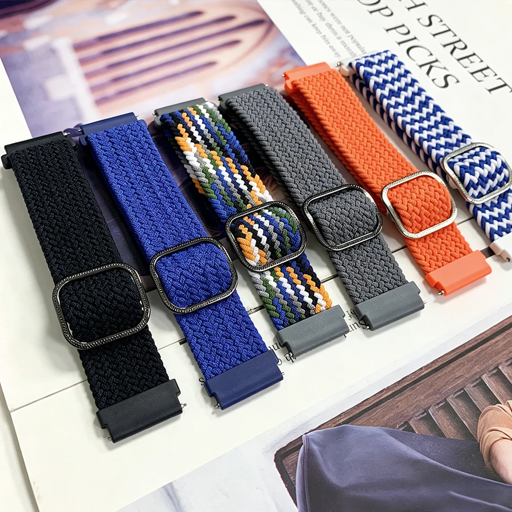 Nylon Breathable Braided Sports Watchband - 20mm/22mm Watch Strap Replacement