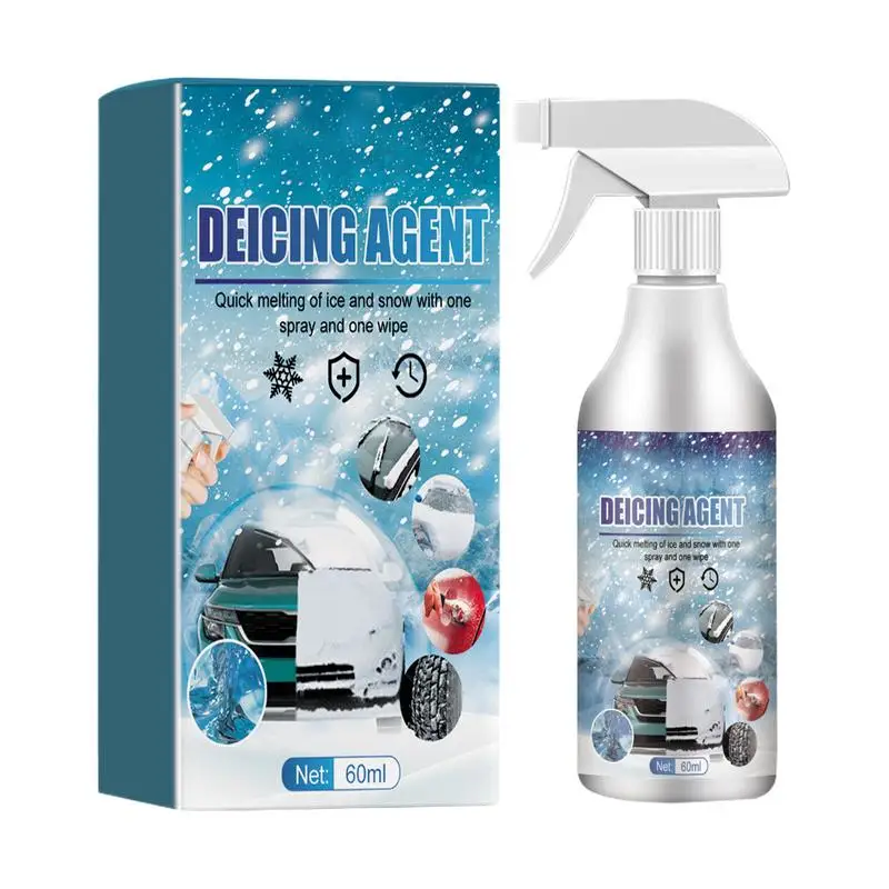 1 Bottle Car Windshield & Rearview Mirror Defrost & Anti-Fogging & Snow  Melting Quick De-Icer Solution