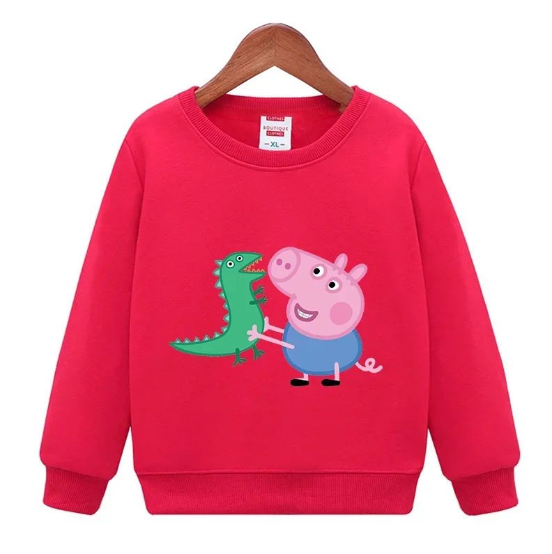 Children's Sweatshirt Peppa Pigs Brand Clothing Baby Boys Girls Long Sleeve Pullover Toddler Sweater Autumn Hoodie Clothes 3