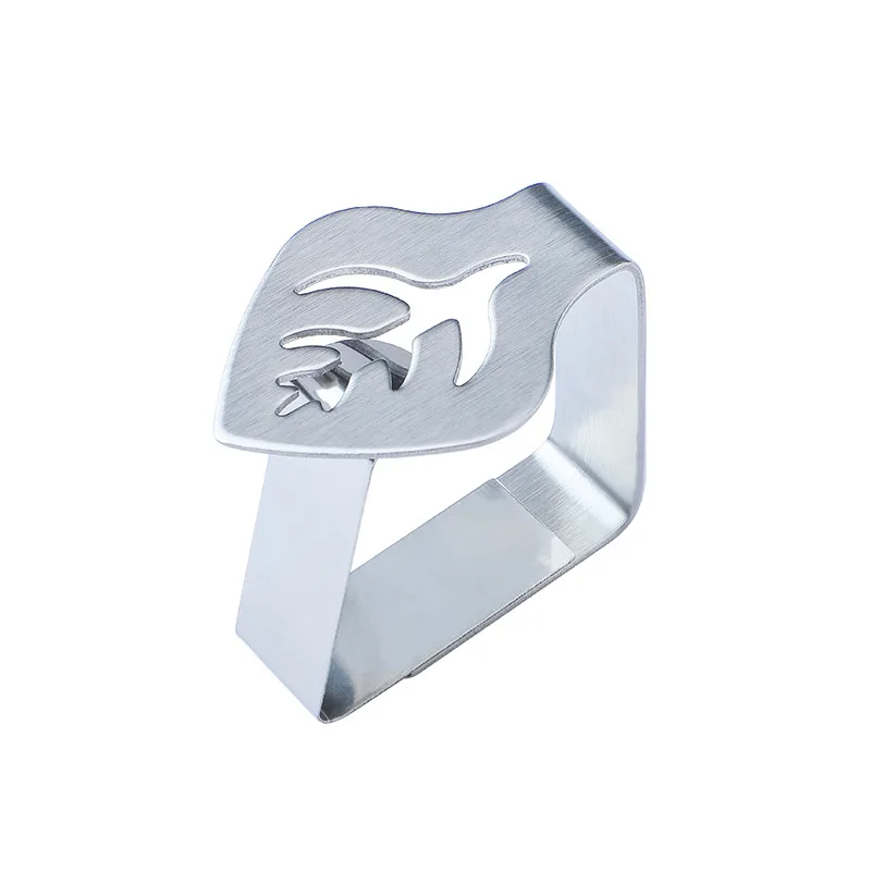 4PCS Stainless Steel Tablecloth Clips Decorative Leaf Tablecloth Clamp Holder Table Cover Clamps for Picnic BBQ Wedding Decor 6