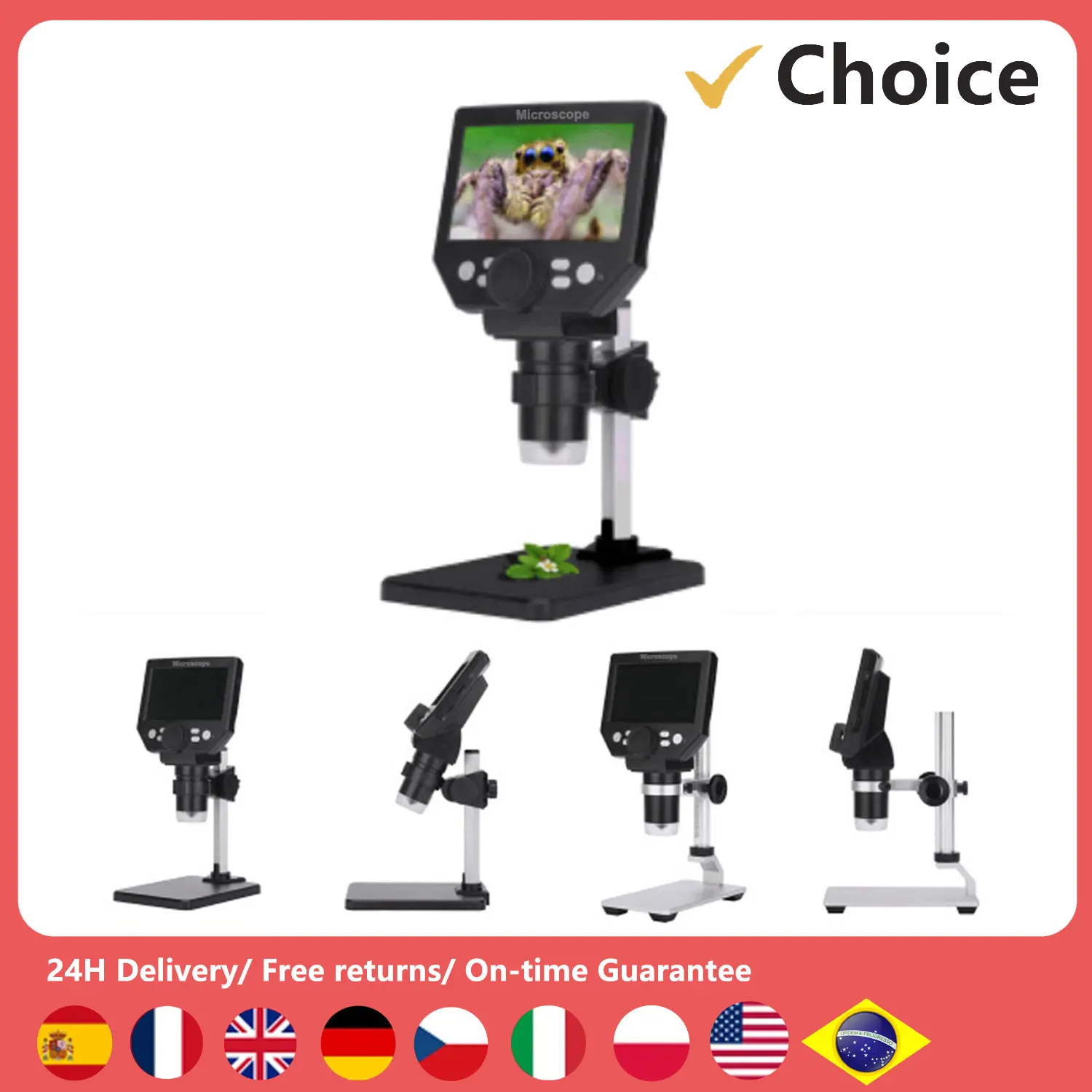 G1000-Microsc-pio-Eletr-nico-Digital-Amplifica-o-Cont-nua-Magnifier ...