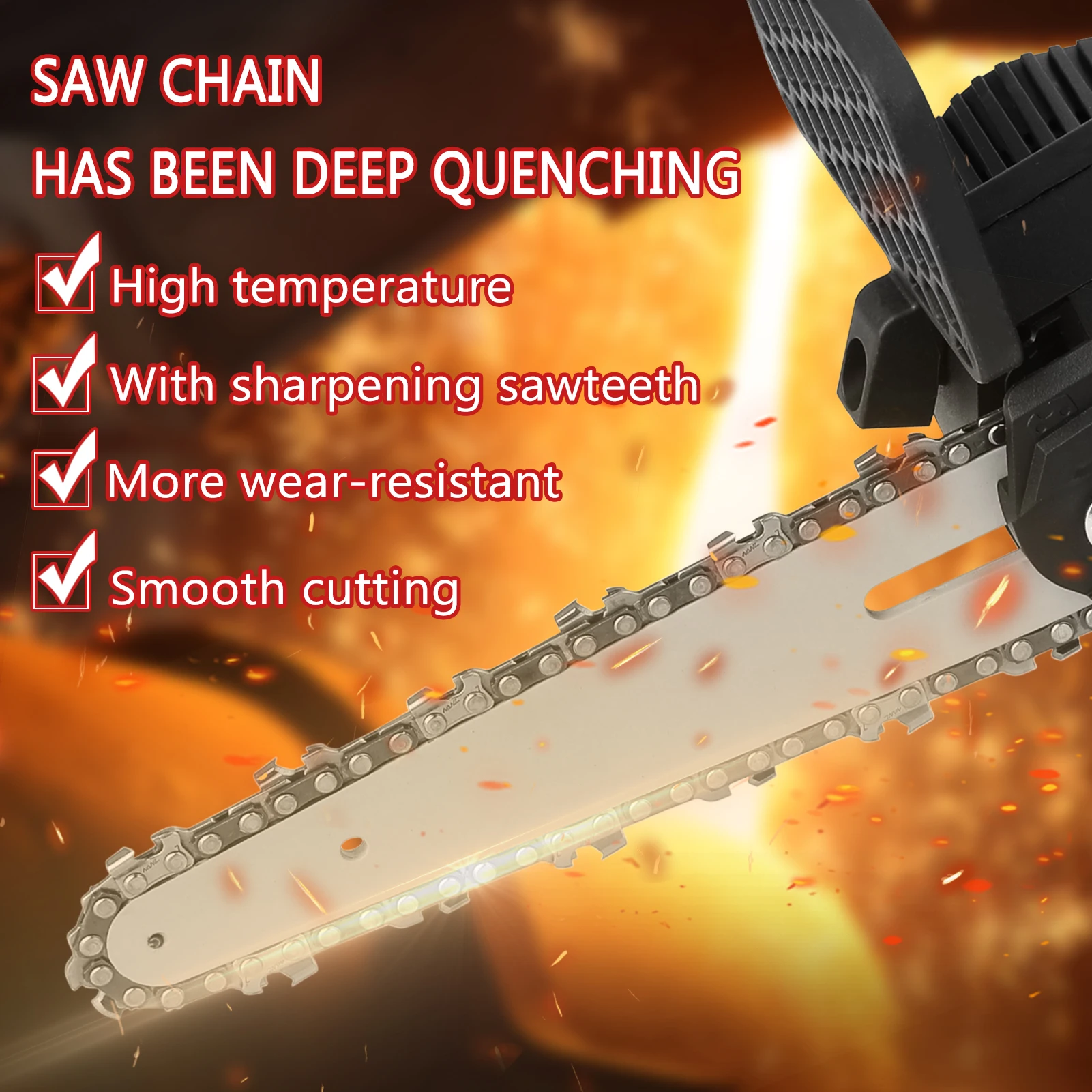 6 Inch 21V Electric Saw 2 Battery Brush Chainsaw Variable Speeds Pruning Saws Woodworking Tool for Garden Orchard Branch Clip mini chainsaw electric chainsaw electric saw mini electric saw