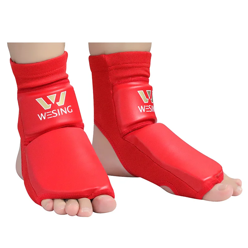 Boxing Foot Guards Wesing PU Leather MMA Boxing Muay Thai Foot Insteps Guards Feet Protector Martial Arts Wushu Sanda Training Protective Gear DEO