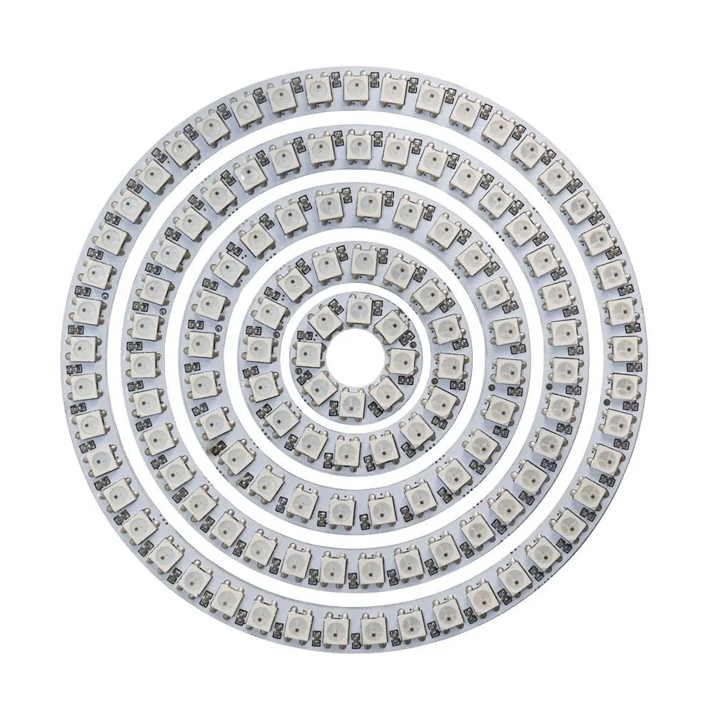 WS2812B DC5V LED Pixel Ring 8/16/24/35/45Leds Individually Addressable Built-in RGBIC Full Color Circle Round Modules Light led modules led module